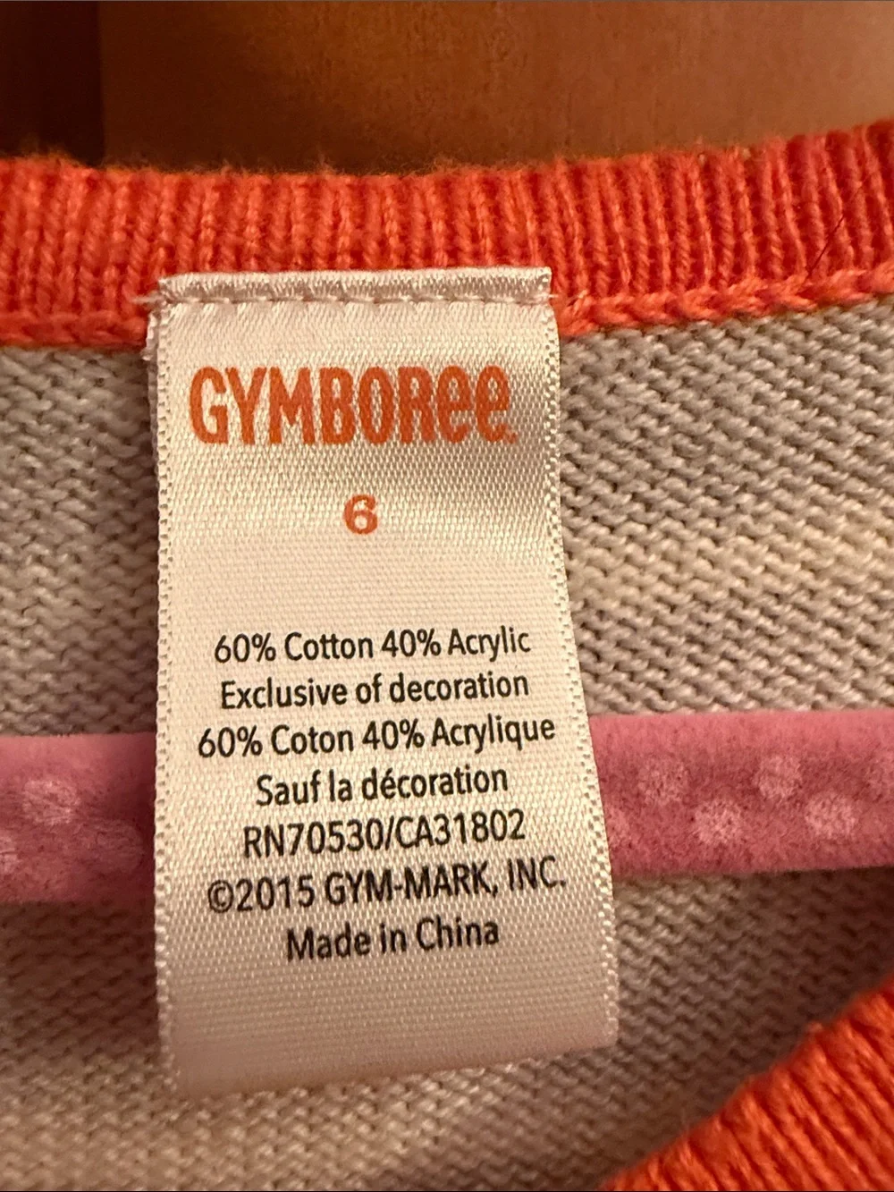 Gymboree Cream and Orange Pumpkin Applique Knit Dress